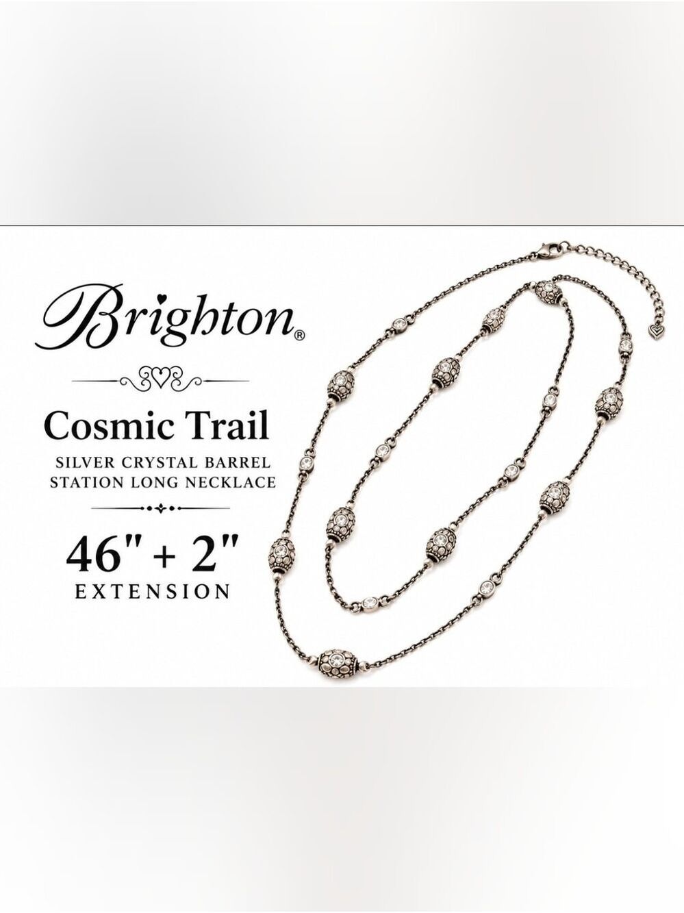 Brighton Cosmic Trail Beaded Crystal Long Necklace Retired